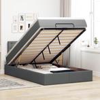 vidaXL Bed met matras 120x190 cm stof donkergrijs, Huis en Inrichting, Slaapkamer | Bedden, Verzenden, Nieuw