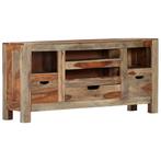 vidaXL Buffet Gris 100x30x50 cm Bois massif, Maison & Meubles, Verzenden, Neuf