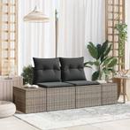 vidaXL Tuin Sofa Grijs 123 x 62 x 69cm poly rattan, Verzenden, Nieuw