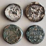 Koningen van Macedonië Lot of 4 Æ coins (Zonder, Postzegels en Munten