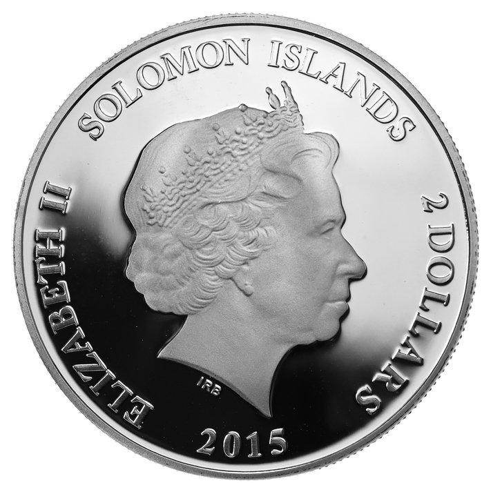 Salomonseilanden. 2 Dollars 2015 Silver Proof Ancient Egypt, Postzegels en Munten, Munten | Europa | Niet-Euromunten