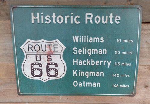Historic Route 66 - Panneau de signalisation (1) - Métal, Antiek en Kunst, Antiek | Wandborden en Tegels