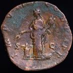 Empire romain. Marcus Aurelius (AD 161-180). Sestertius Rome, Postzegels en Munten