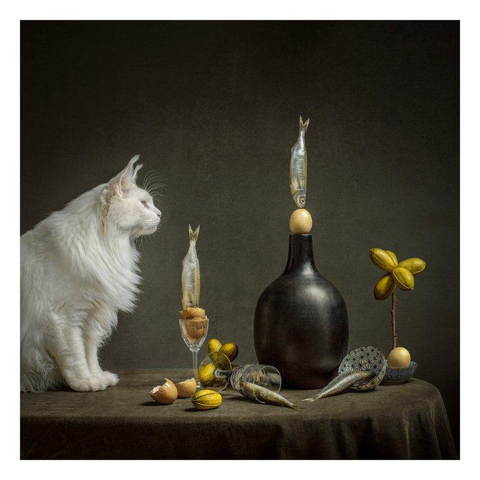 Elena Paraskeva - Le Chat Curieux, Antiek en Kunst, Kunst | Designobjecten