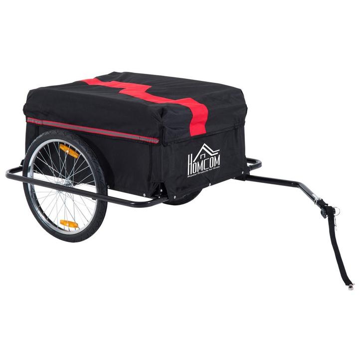 Fietstransportaanhanger- Robuust - Duurzaam - Zwart, Fietsen en Brommers, Fietsaccessoires | Overige Fietsaccessoires, Nieuw, Ophalen of Verzenden