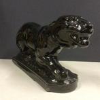 Sculpture, Black Panther - 20 cm - terracotta émaillée, Antiek en Kunst