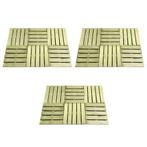 vidaXL 18 st Terrastegels 50x50 cm hout groen, Doe-het-zelf en Bouw, Verzenden, Nieuw