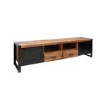 Tv-meubel Mangohout Nola 205 cm, Huis en Inrichting, Verzenden, Nieuw