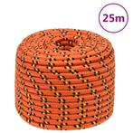 vidaXL Boottouw 12 mm 25 m polypropyleen oranje, Verzenden, Nieuw
