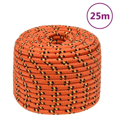vidaXL Boottouw 12 mm 25 m polypropyleen oranje, Doe-het-zelf en Bouw, IJzerwaren en Bevestigingsmiddelen, Nieuw, Verzenden
