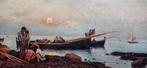 Scuola di Posillipo (XX) - Tramonto sul mare, Antiek en Kunst