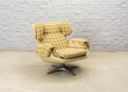 Comfortabele Burberry Look Relax Swivel Lounge Chair, jaren, Maison & Meubles, Fauteuils