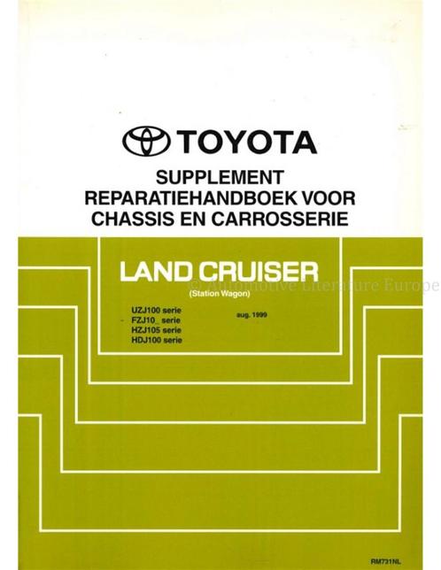 1999 TOYOTA LAND CRUISER CHASSIS & CARROSSERIE, Autos : Divers, Modes d'emploi & Notices d'utilisation