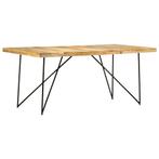 vidaXL Eettafel 180x90x76 cm massief mangohout, Huis en Inrichting, Tafels | Eettafels, Verzenden, Nieuw