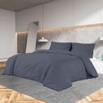 vidaXL Dekbedovertrekset 240x220 cm katoen antracietkleurig, Verzenden, Nieuw