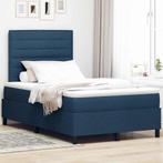 vidaXL Boxspring Bed met Matras Blauw 120x200 cm Stof, Huis en Inrichting, Slaapkamer | Bedden, Verzenden, Nieuw