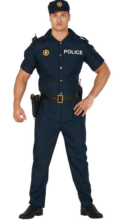 Politie Pak Heren Police, Kleding | Heren, Carnavalskleding en Feestkleding, Nieuw, Verzenden