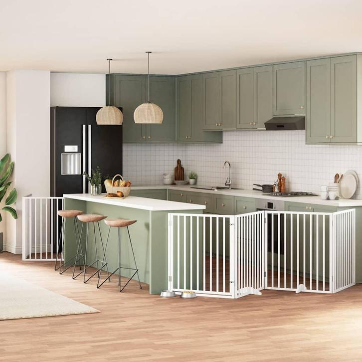 vidaXL Hondenhek inklapbaar met deur 10 panelen 800cm, Dieren en Toebehoren, Hondenbenches, Nieuw, Verzenden