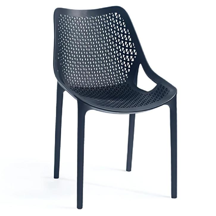 Stoel | Kunststof | Zwart | In-/Outdoor | 500x610x800(h)mm, Zakelijke goederen, Horeca | Keukenapparatuur, Nieuw in verpakking