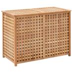 vidaXL Wasmand 87,5x46x67 massief walnotenhout, Huis en Inrichting, Verzenden, Nieuw