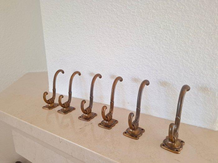 Set kapstokhaken (6) - Koper, Antiek en Kunst, Curiosa en Brocante