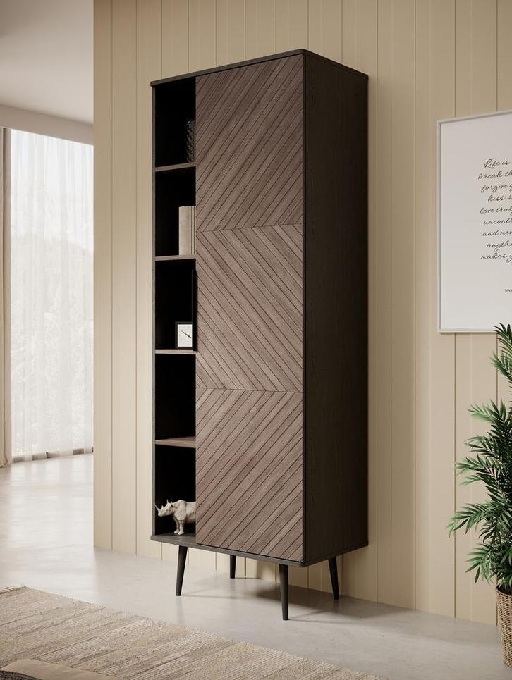 Boekenkast donker eiken zwart eiken 70cm, Huis en Inrichting, Kasten | Boekenkasten, 25 tot 50 cm, Nieuw, 50 tot 100 cm, 150 tot 200 cm