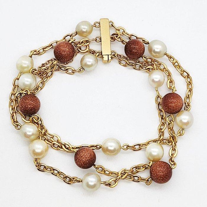 Armband - 18 karaat Geel goud - 22.00ct. tw. Parel, Handtassen en Accessoires, Armbanden