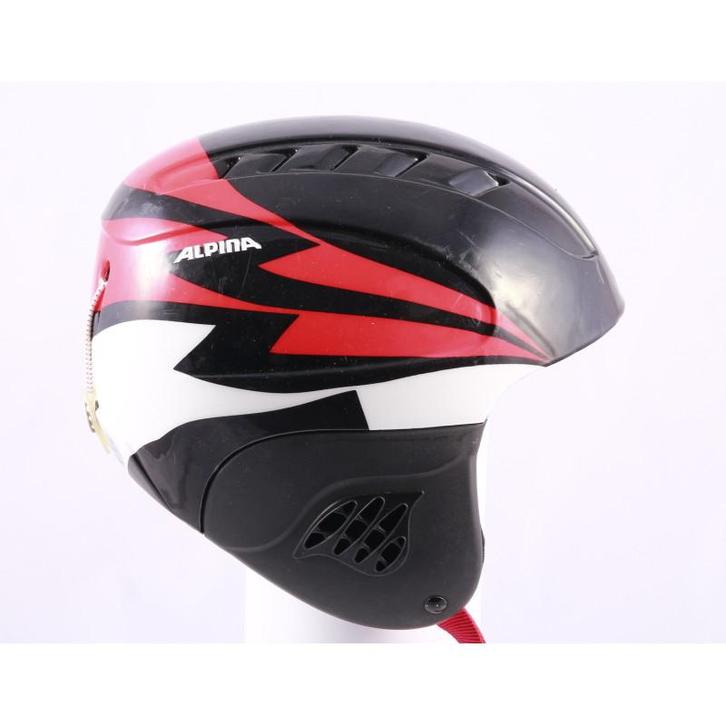51 52 53 54 55 skihelm/snowboardhelm ALPINA CARAT black/whit, Sport en Fitness, Skiën en Langlaufen, Ski, Overige typen, Gebruikt