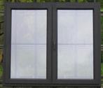 pvc raam , chassis ,venster 155 x 136 zwart ral 9011, 150 tot 225 cm, Nieuw, Kunststof, Raamkozijn