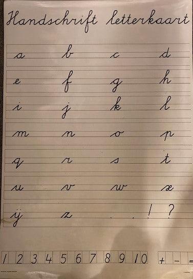 Klassikale letterkaart Handschrift oude versie groep 3/4, Boeken, Schoolboeken, Verzenden