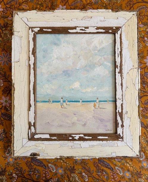 Cor Schaap (1968) - Sfeervol strandgezicht, Antiek en Kunst, Kunst | Schilderijen | Klassiek