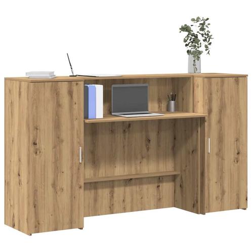 vidaXL Receptiebalie 180x50x103,5cm bewerkt hout artisanaal, Huis en Inrichting, Bureaus, Nieuw, Verzenden