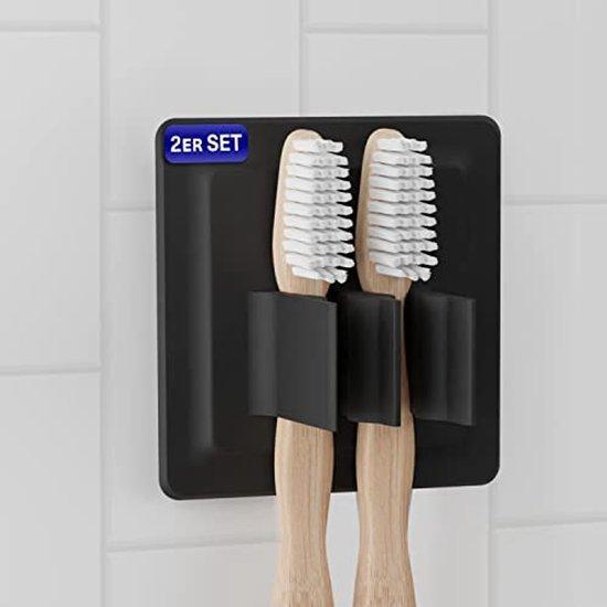 2dekans | LOBUX® - 2 x zelfklevende tandenborstelhouder,, Huis en Inrichting, Woonaccessoires | Spiegels, Ophalen of Verzenden
