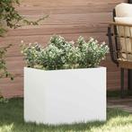 vidaXL Tuin Plantpot Wit 50 x 32 x 40 cm Koudgewalst staal, Verzenden, Nieuw