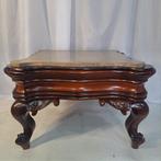 Bijzettafel - Hout, Marmer - Hoogte: 43 cm, Antiek en Kunst