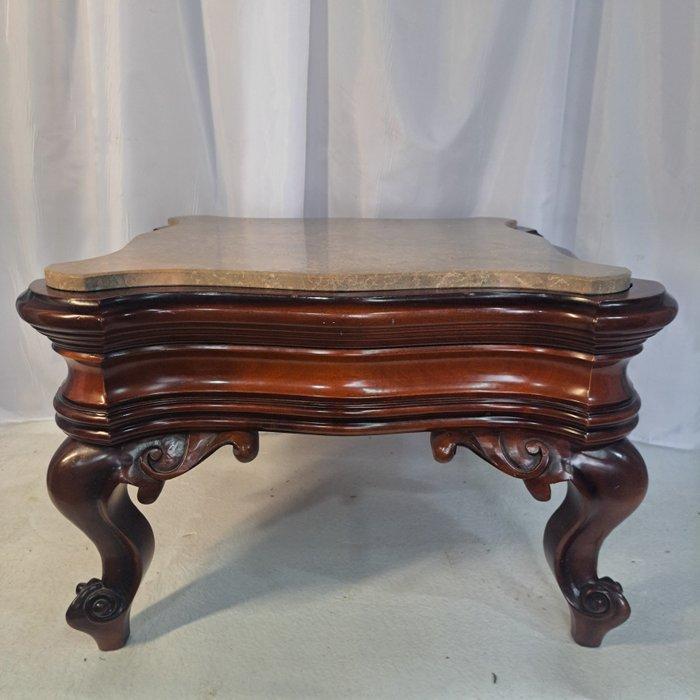 Bijzettafel - Hout, Marmer - Hoogte: 43 cm, Antiek en Kunst, Antiek | Overige Antiek