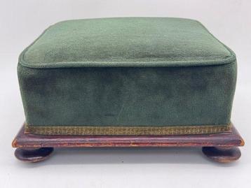 Ottoman - bouton fermoir - Acajou - Petite banquette en