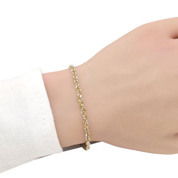 Armband - 18 karaat Geel goud, Witgoud, Handtassen en Accessoires, Armbanden