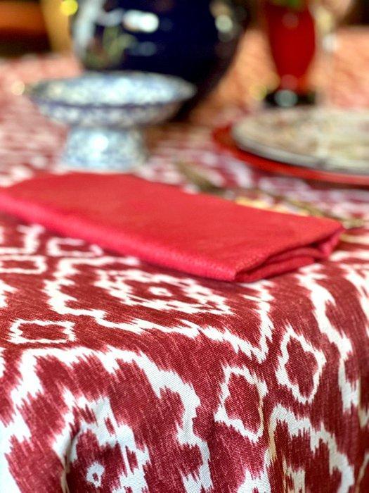 Ottomaanse ikat-stijl tafelkleed voor ruime tafels. -, Antiek en Kunst, Antiek | Tapijten, Tafelkleden en Textiel