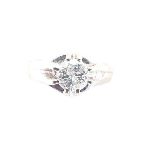 Ring - 18 karaat Witgoud -  1.50ct. tw. Diamant (Natuurlijk), Handtassen en Accessoires, Ringen