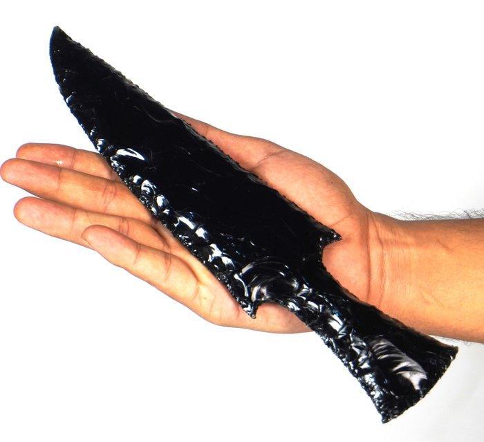 Moderne decoratie uniek - zwarte obsidiaan speerpunt -, Antiek en Kunst, Antiek | Keukengerei