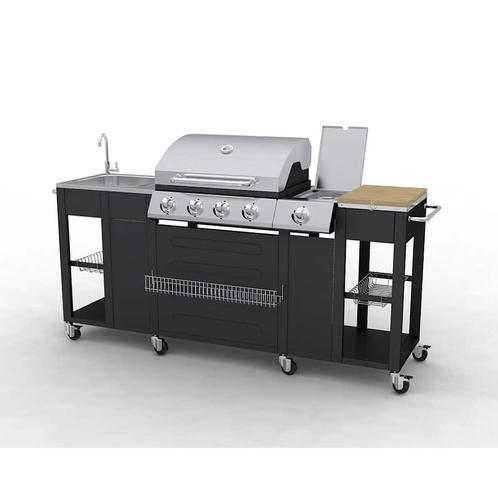 vidaXL Buitenkeuken met barbecue Montana 4 branders, Elektronische apparatuur, Overige elektronische apparatuur, Nieuw, Verzenden