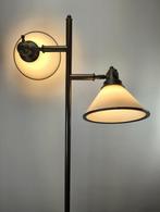 Vloerlamp om te lezen - Gelakt messing - Unieke dubbele, Antiek en Kunst