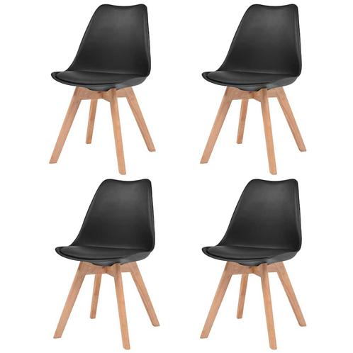 vidaXL Eetkamerstoelen 4 st kunststof zwart, Huis en Inrichting, Stoelen, Nieuw, Verzenden