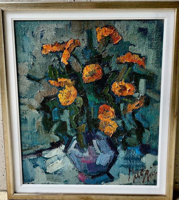 Giampietro Maggi (1934) - Fiori, Antiek en Kunst, Kunst | Schilderijen | Klassiek