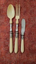 Jules Piault - Saladebestek (3) - Zilver, Ivoor - 1850-1900