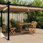 vidaXL Prieel met uittrekbaar dak 3x6 m aluminium taupe, Verzenden, Nieuw