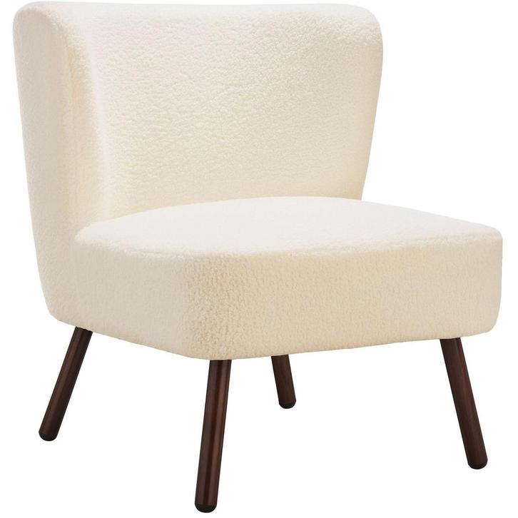 tectake Teddy-fauteuil Robina 2 offwhite W2 - Bouclé gebroke, Maison & Meubles, Chaises, Envoi