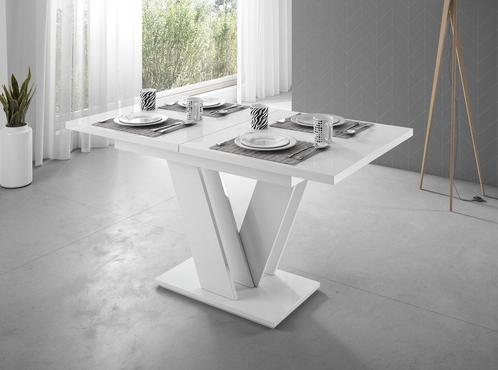 Eetkamertafel Moris - Hoogglans wit, Maison & Meubles, Tables | Tables à manger, Envoi