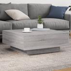 vidaXL Salontafel 80x80x31 cm bewerkt hout grijs sonoma, Verzenden, Nieuw